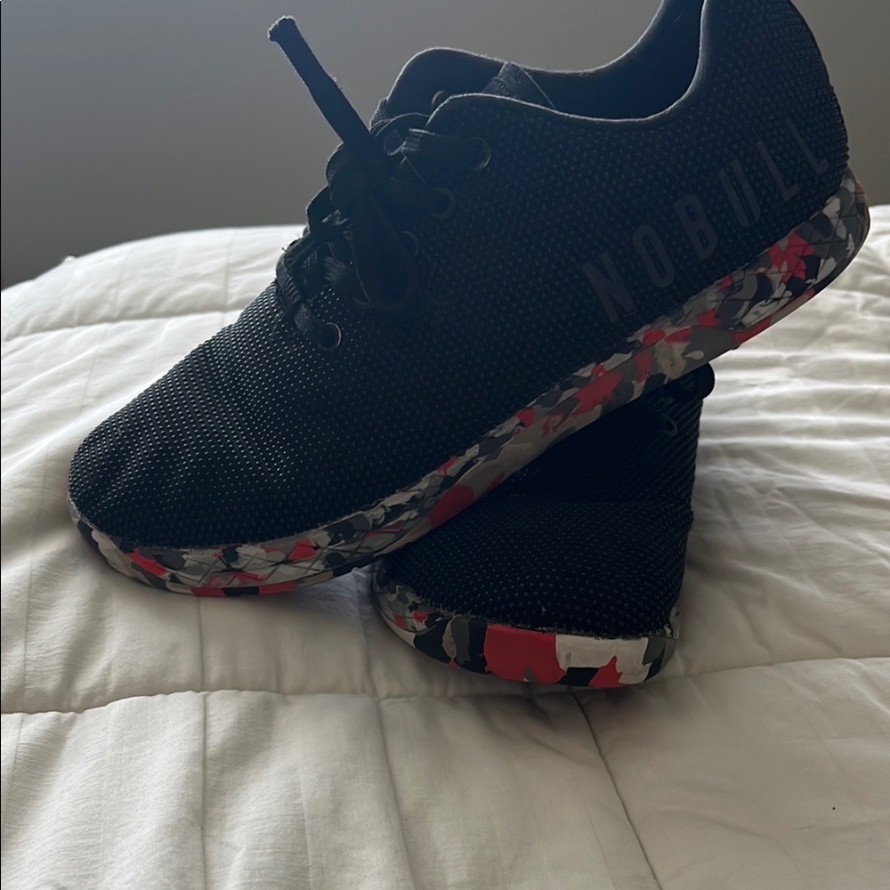 NOBULL Black Athletic Shoes with Multicolor Sole